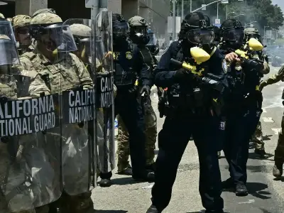 Los Angeles mayor Karen Bass reacts to federalized National Guard troops in her city
