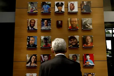 An exhibit honoring victims of gun violence is taken down at ATF headquarters