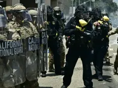 Los Angeles mayor Karen Bass reacts to federalized National Guard troops in her city